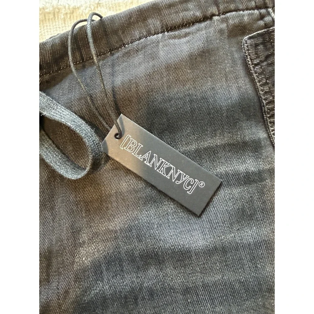 BLANKNYC Cargo Joggers Men 31 Black NEW Drawstring Tapered Utility Pants